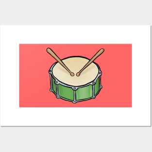 Green drum Posters and Art